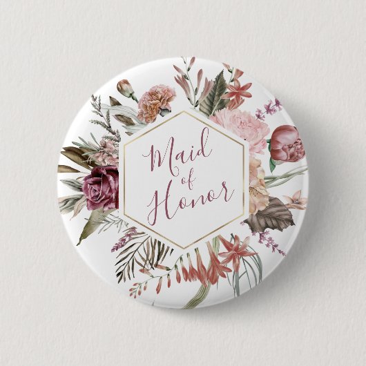 Dusty Roos Maid of Honor Button (Voorkant)