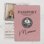 Dusty Roos Marokko Passport Bewaar de datum Save The Date (Voorkant / Achterkant)