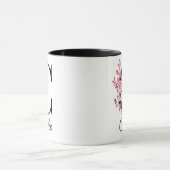 Dusty Roos Mauve Bloemenletter C Monogram Mok (Midden)