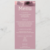 Dusty Roos Mauve Modern Wedding Menu (Voorkant)