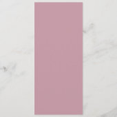 Dusty Roos Mauve Modern Wedding Menu (Achterkant)
