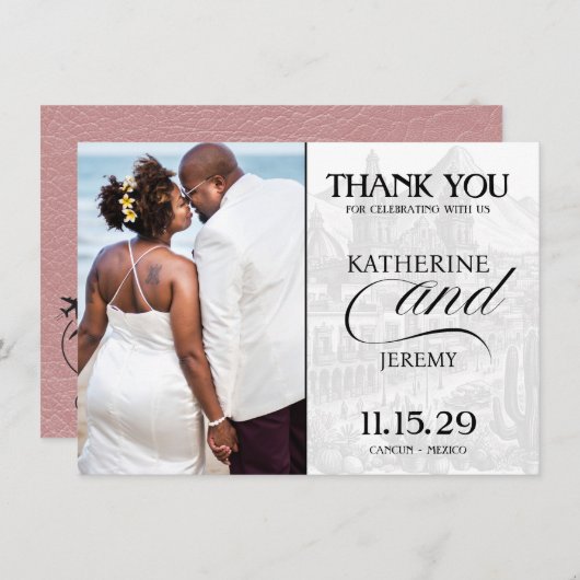 Dusty Roos Mexico Passport Bedankkaart (Voorkant / Achterkant)