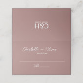 Dusty Roos minimalist Modern Simple Wedding (Buitenkant ongevouwen)