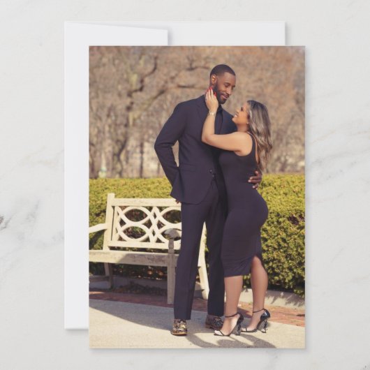 Dusty Roos minimalistische bruiloft uitnodiging Sj (Achterkant)