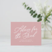 Dusty Roos Modern Script Afstuderen Advieskaart (Staand voorkant)
