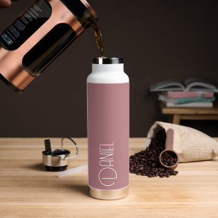 Dusty Roos Moderne Typografie Gepersonaliseerd Waterfles