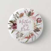 Dusty Roos Moeder van de Bride Button (Voorkant)