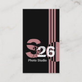 Dusty roos monogram QR-code abstract geometrisch Visitekaartje (Voorkant)