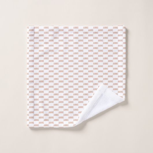 Dusty Roos Name Pattern Modern Bad Handdoek (Wasdoekje)