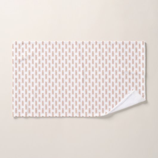 Dusty Roos Name Pattern Modern Bad Handdoek (Handdoek)