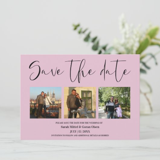 Dusty Roos Paar Foto's Trouwen Save the date (Staand voorkant)