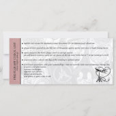 Dusty Roos Paris Wedding Boarding Pass Uitnodiging (Achterkant)