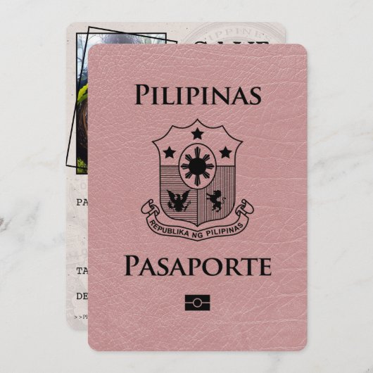Dusty Roos Philippines Passport Save the Date (Voorkant / Achterkant)