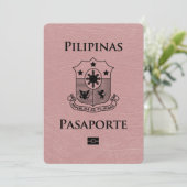 Dusty Roos Philippines Passport Save the Date (Staand voorkant)