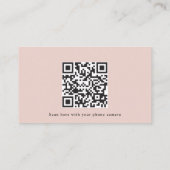 Dusty Roos QR Code Website Bieden RSVP Kaarten Visitekaartje (Achterkant)