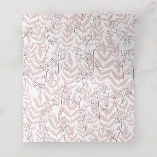 Dusty Roos roze bruiloft  botanisch (Binnenkant ongevouwen)