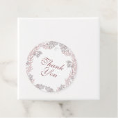 Dusty Roos roze bruiloft botanisch Bedankjes Labels (In situ)