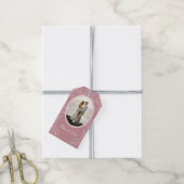 Dusty Roos roze bruiloft botanisch Cadeaulabel (Met Touw)