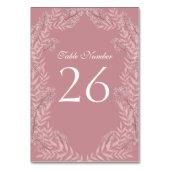 Dusty Roos roze bruiloft botanisch Kaart (Voorkant)