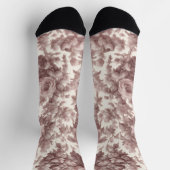 Dusty Roos Roze Marmeren Toile Crew Sokken (Top)