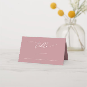 Dusty Roos roze minimalist 3 Wedingstabel nummer