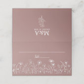 Dusty Roos Rustic Boho Chic Wildflower (Buitenkant ongevouwen)