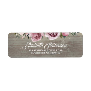 Dusty Roos Rustic Country Floral Wedding Etiket