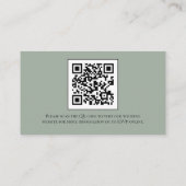 Dusty Roos Sage Bruiloft QR Code Website Details Informatiekaartje (Achterkant)