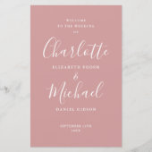 Dusty Roos Signature Script Wedding Program (Voorkant)