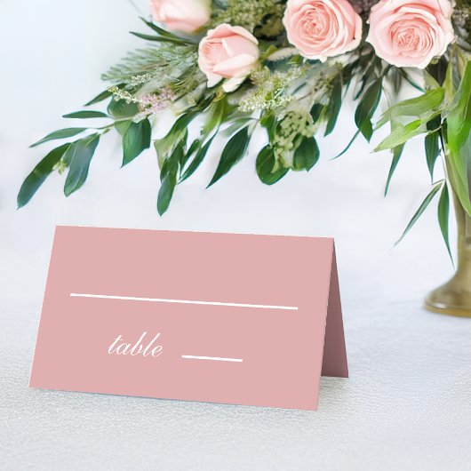 Dusty Roos Simple Pink White Calligraphy Wedding