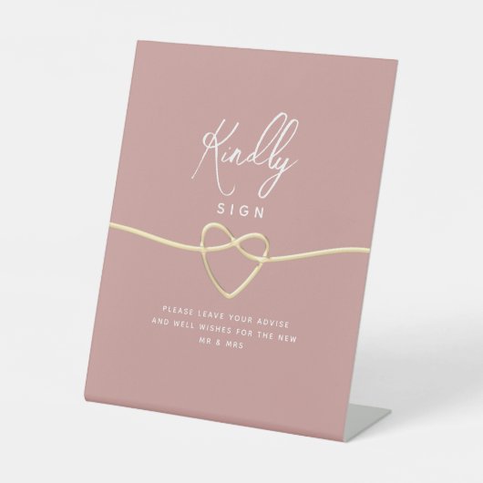 Dusty Roos Trouwadvies en Wensen Reclamebord Met Voetstuk (Voorkant)