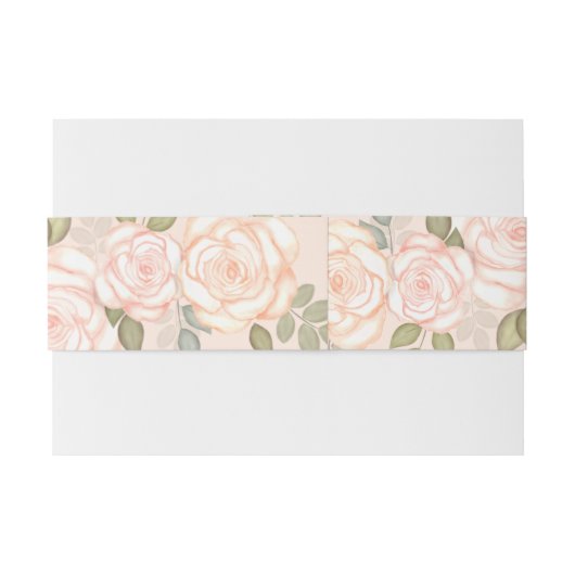 Dusty Roos Uitnodigingen Wikkel (Achterkant Voorbeeld)