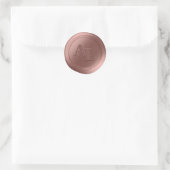 Dusty Roos Wax Seal Monogram Bruiloft Stickers (Tas)