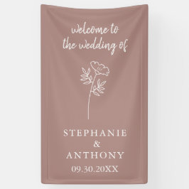 Dusty Roos Wildflower Wedding Banner