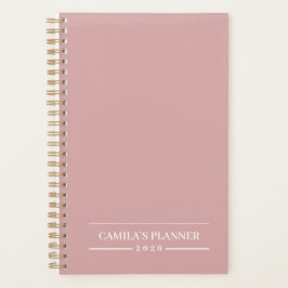 Dusty Rose 2026 Planner | Custom Name & Year