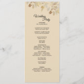 Dusty Rose Automne Boho Wedding Programme (Dos)