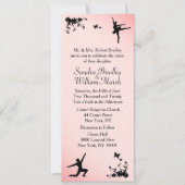 Dusty Rose Ballet Dance Faire-part de mariage (Devant)