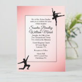 Dusty Rose Ballet Dance Faire-part de mariage (Debout devant)