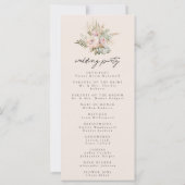 Dusty Rose Boho Pampas Programme de cérémonie de g (Dos)