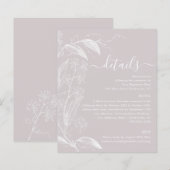 Dusty Rose Botanique Détails Carte de boîtier (Devant / Derrière)