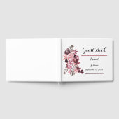 Dusty Rose Bourgogne Floral Mariage livre d'hôtes (Complet)