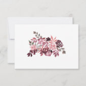 Dusty Rose Burgandy Mariage RSVP Invitation (Dos)