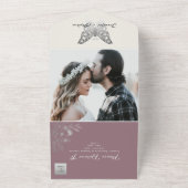 Dusty Rose Butterfly Faire-part de mariage (Dehors)