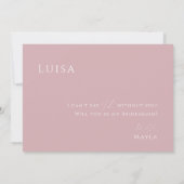 Dusty Rose | Carte de proposition d'aide d'informa (Dos)