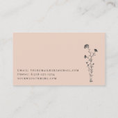 Dusty Rose Carte de visite botanique personnalisé (Dos)