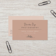 Dusty Rose Carte de visite botanique personnalisé