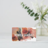 Dusty rose chic abstrait carte de visite moderne (Debout devant)