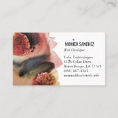 Dusty rose chic abstrait carte de visite moderne (Dos)