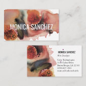 Dusty rose chic abstrait carte de visite moderne (Devant / Derrière)