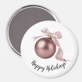 DUSTY ROSE CHIC HOLIDAYS MAGNET MAGNEET (Voorkant / Achterkant)